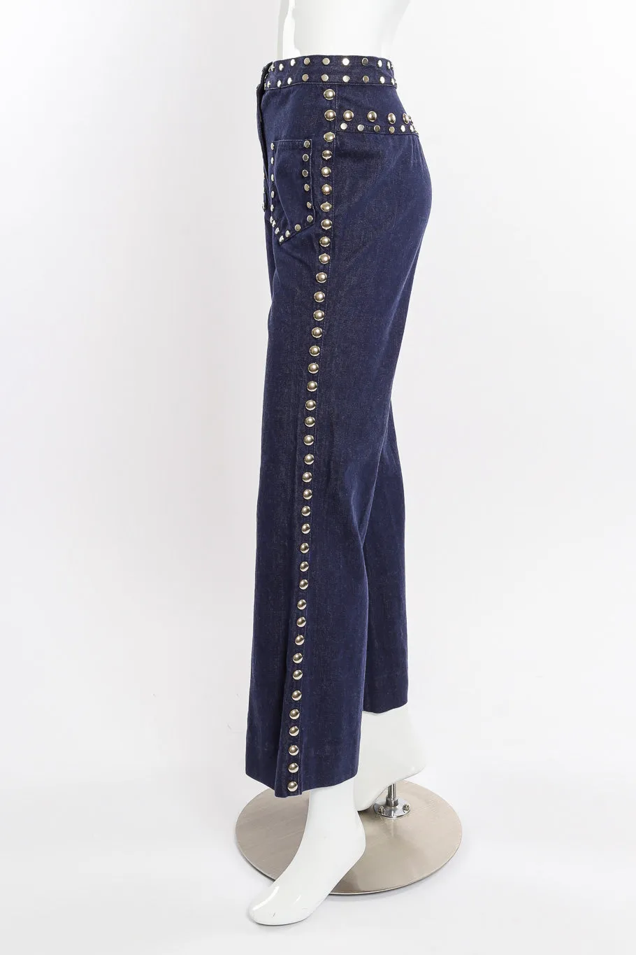Studded Denim Top and Pant Set