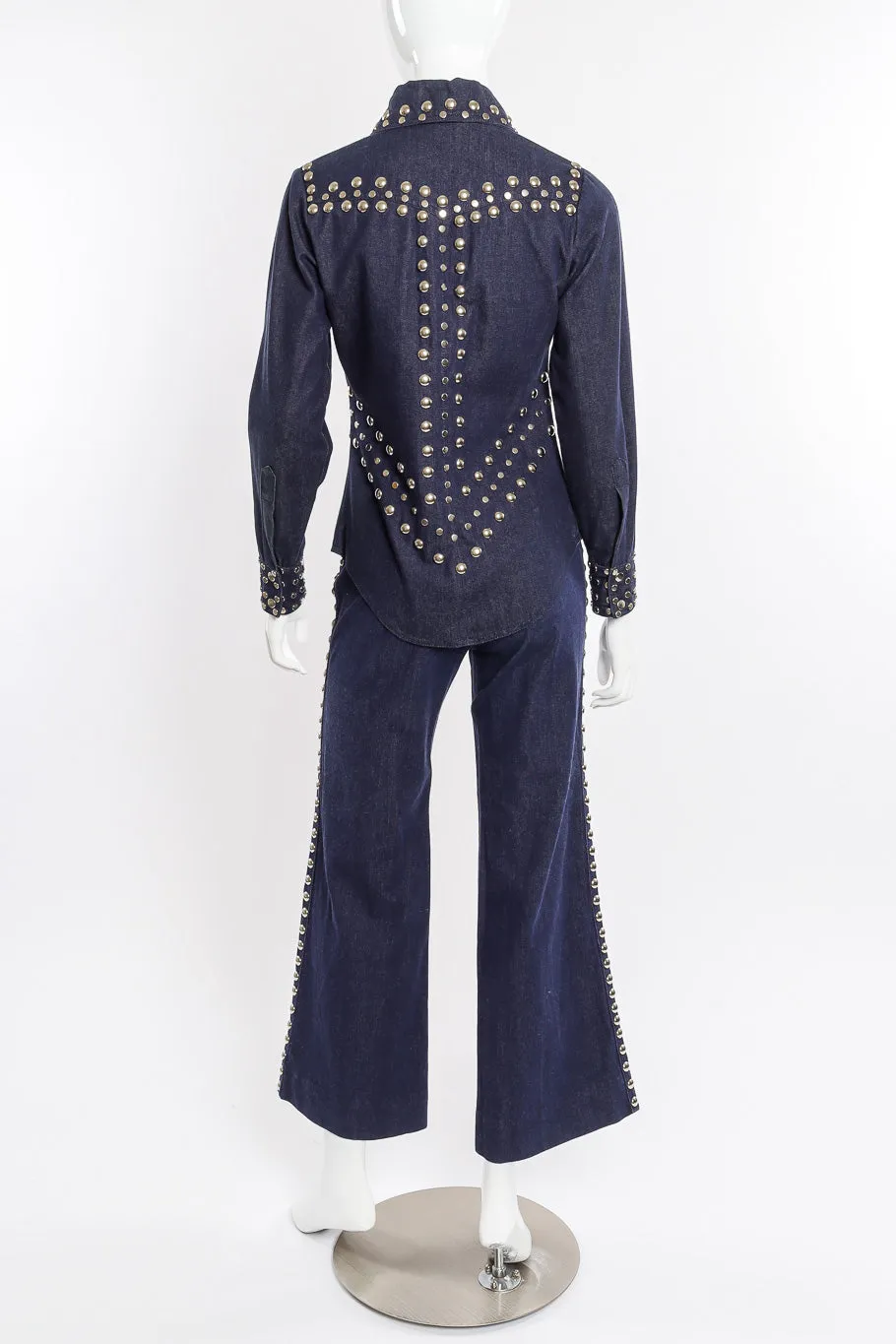 Studded Denim Top and Pant Set