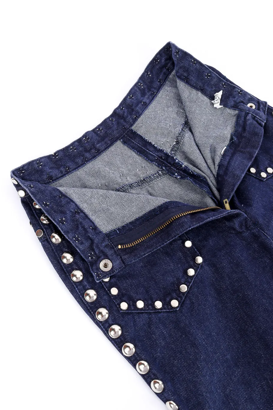 Studded Denim Top and Pant Set
