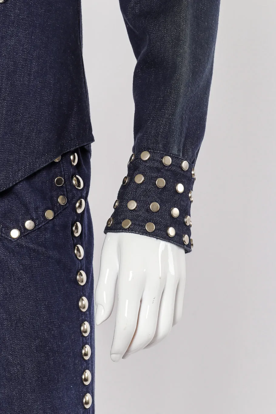 Studded Denim Top and Pant Set