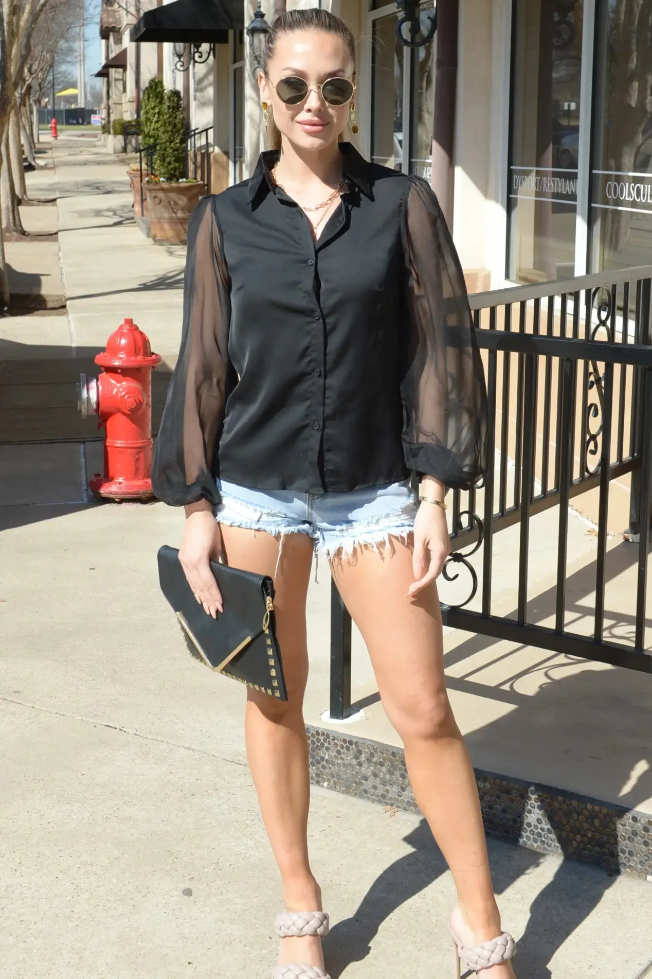 Studded Envelope Clutch