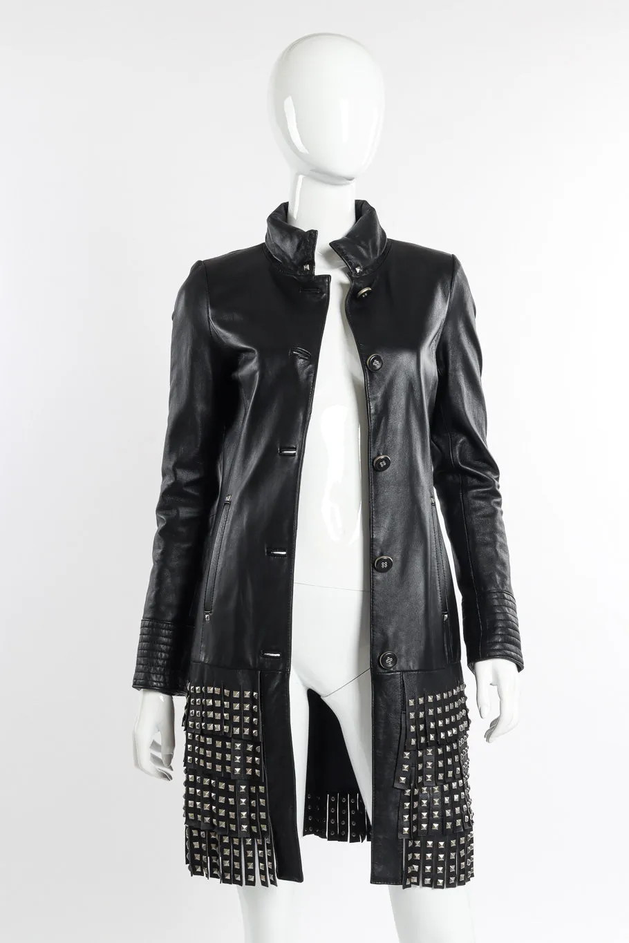 Studded Leather Coat