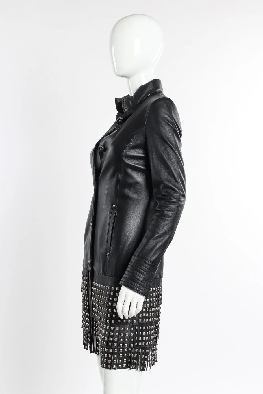 Studded Leather Coat
