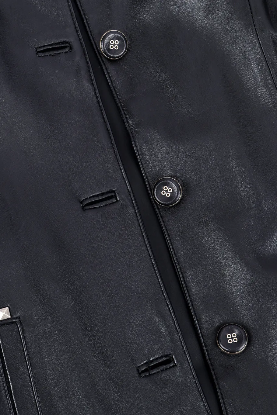 Studded Leather Coat