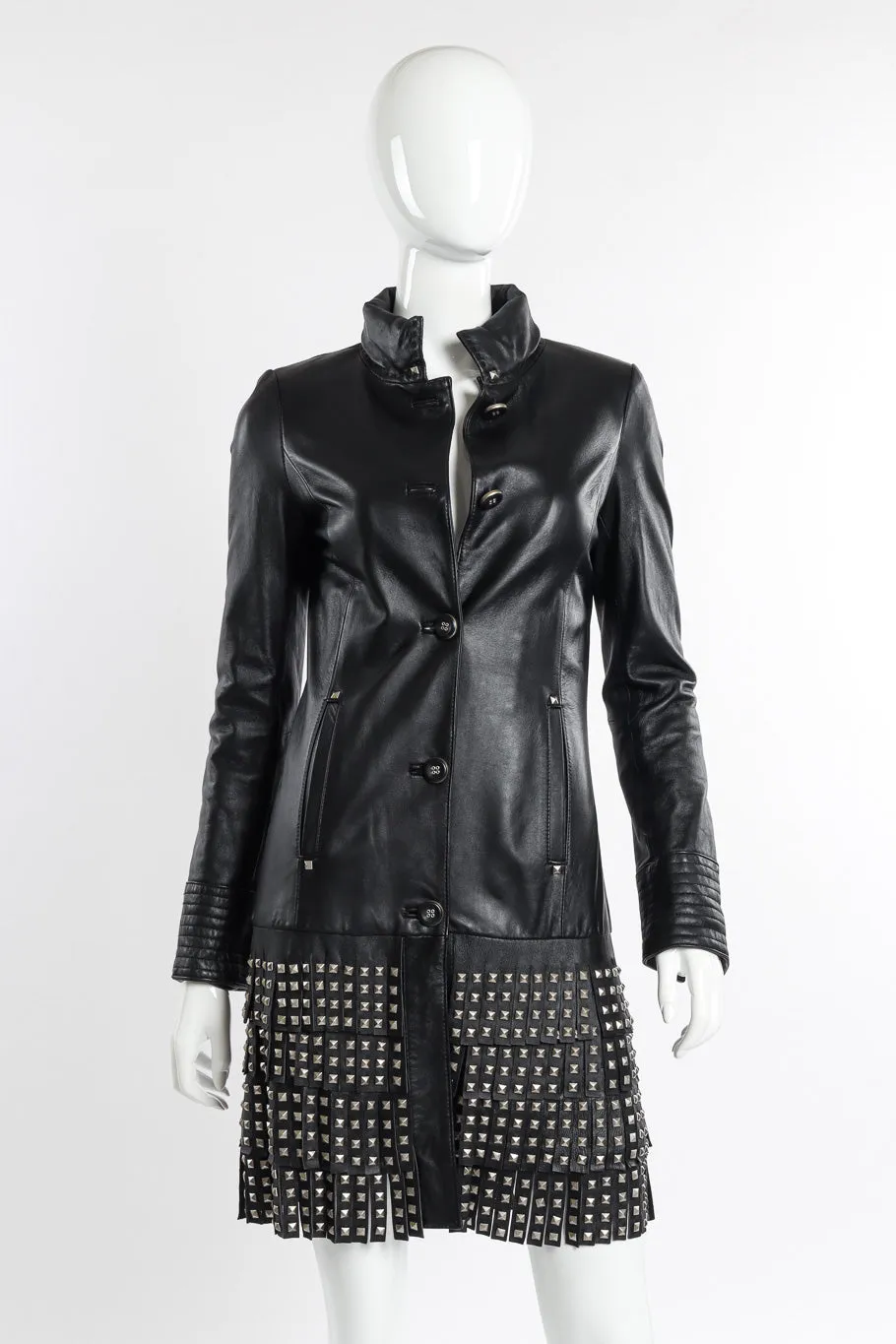 Studded Leather Coat