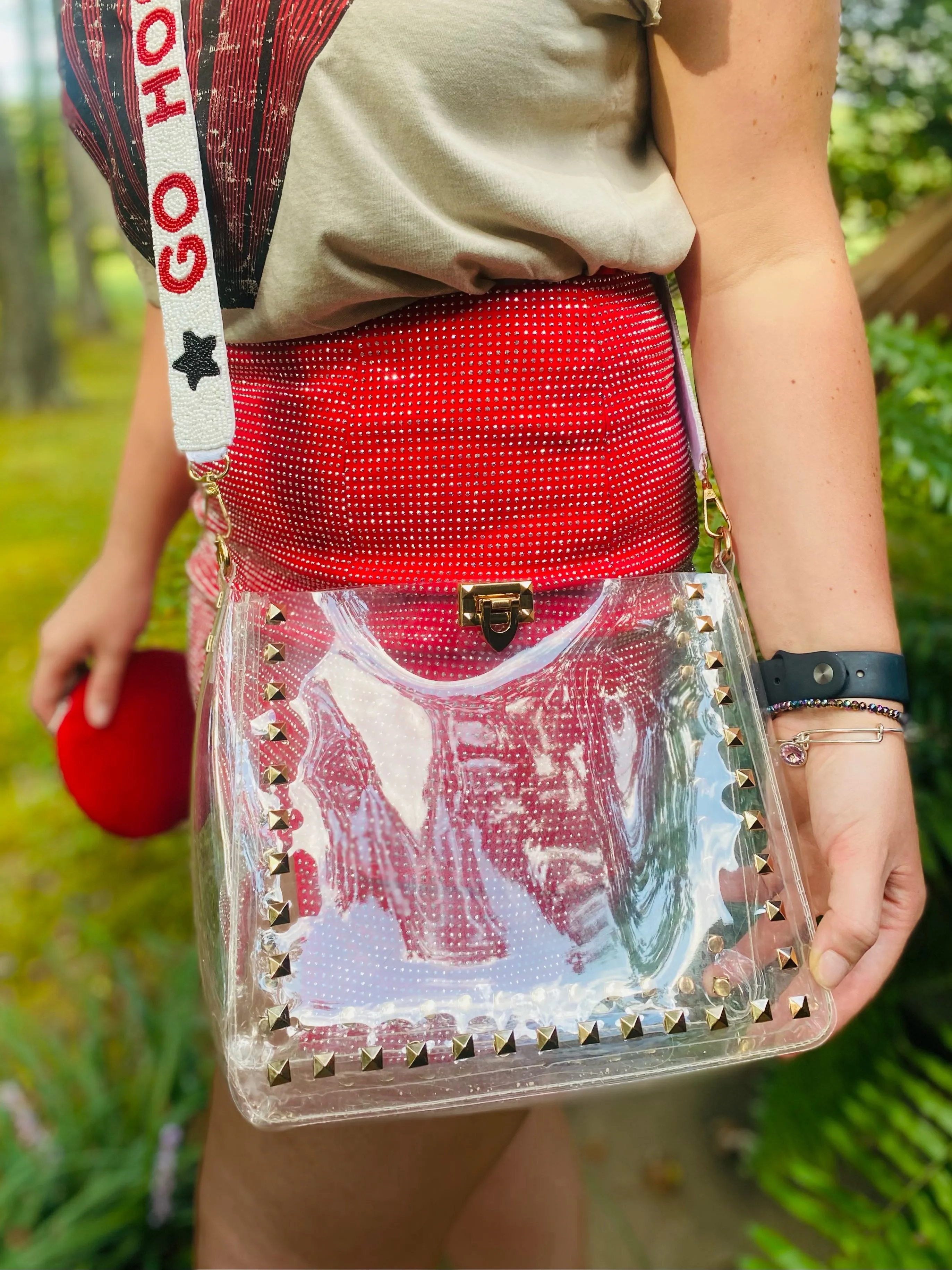 Studded Stadium Purse