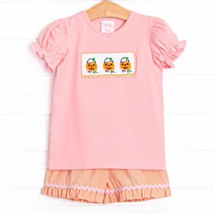 Sugar Overload Smocked Ruffle Short Set, Pink