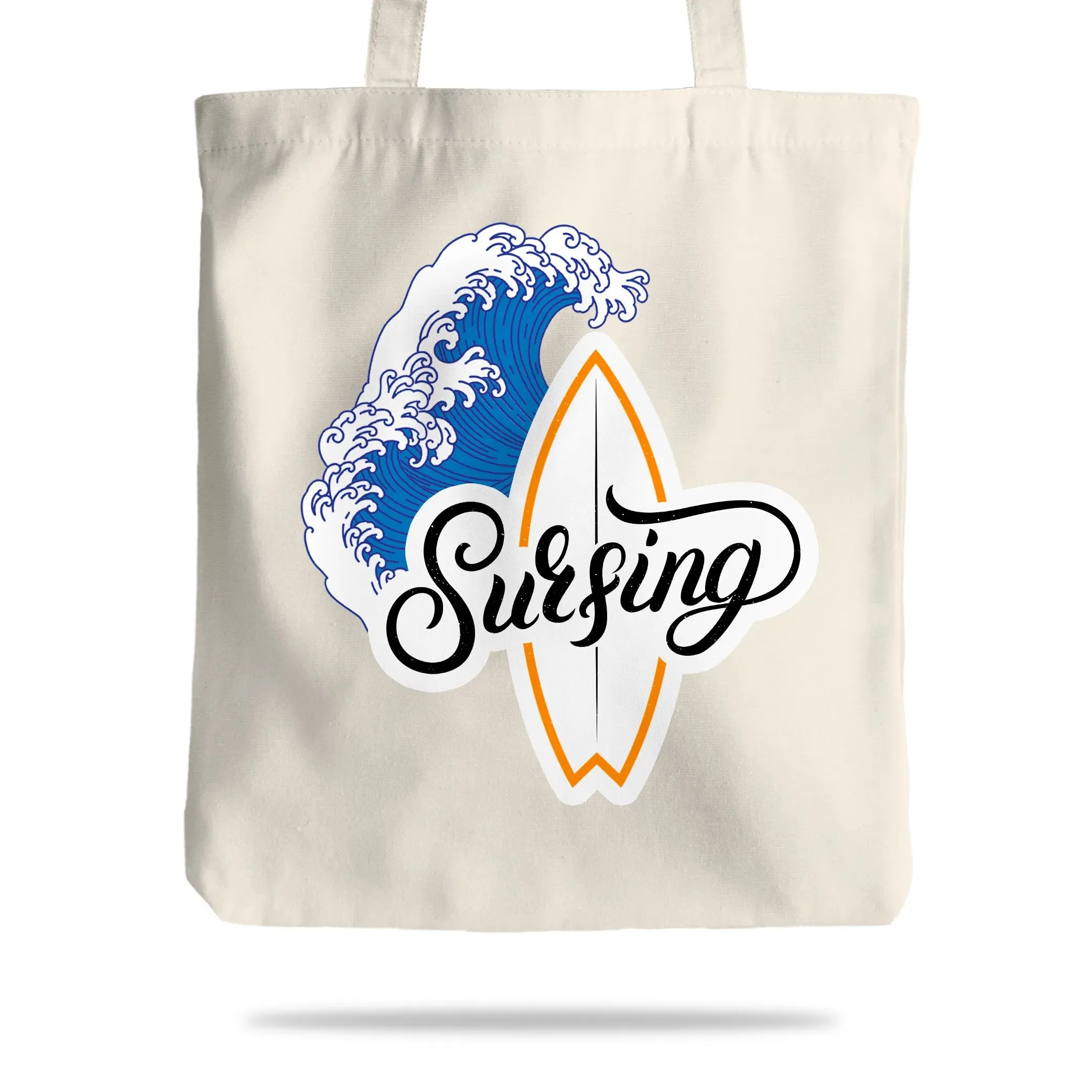 Surfing tote bag