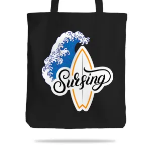 Surfing tote bag