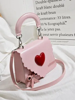 Sweet Lolita Bag Pink PU Leather Handbag Lolita Accessories