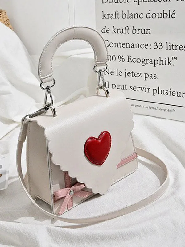 Sweet Lolita Bag Pink PU Leather Handbag Lolita Accessories