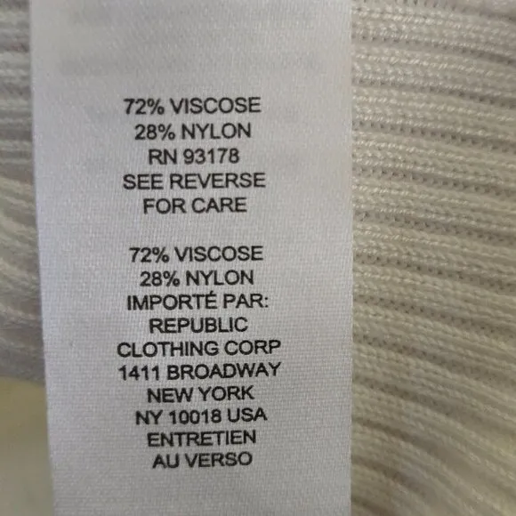T Tahari NWT Ivory Gold Studded Ribbed Mock Neck Sleeveless Top Size XS