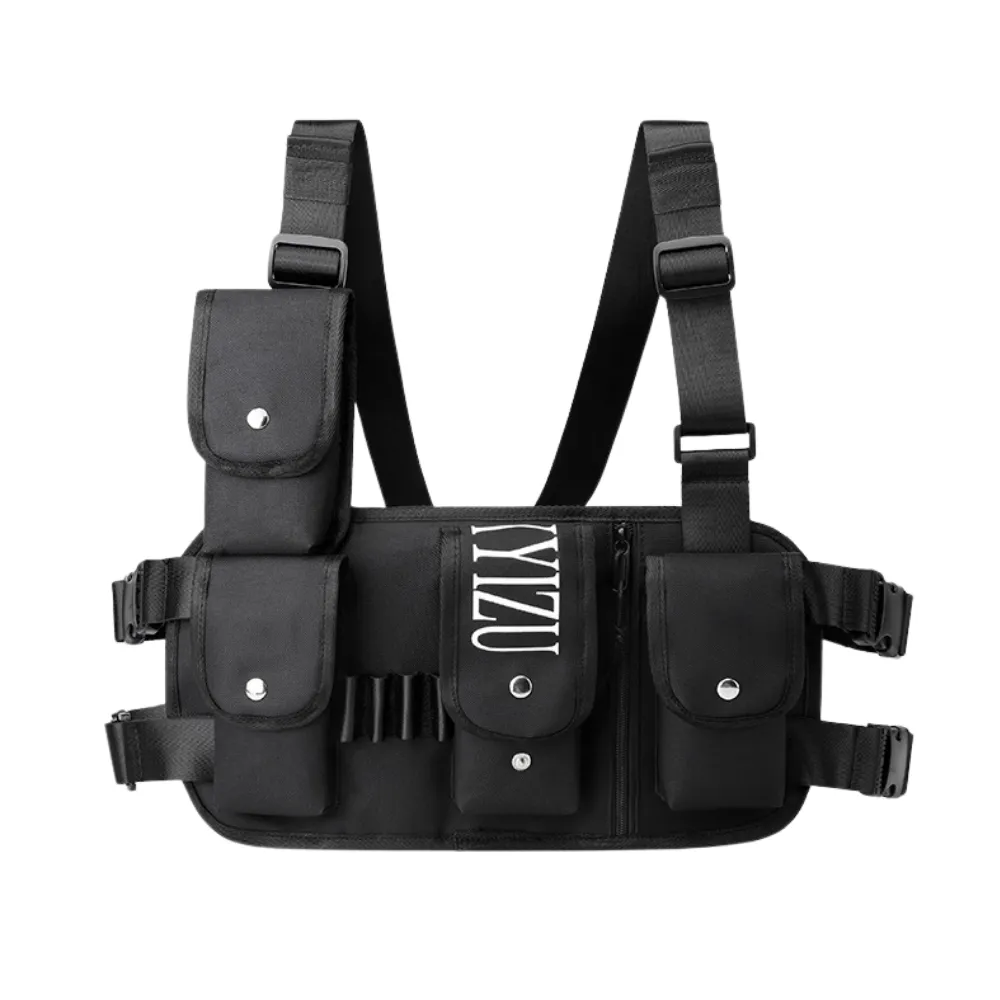 Tactical Multi-Pocket Canvas Chest Bag