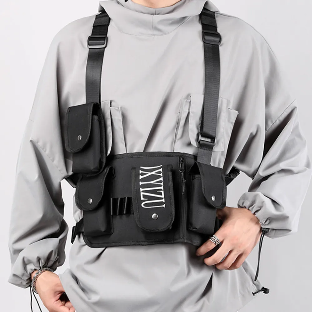 Tactical Multi-Pocket Canvas Chest Bag