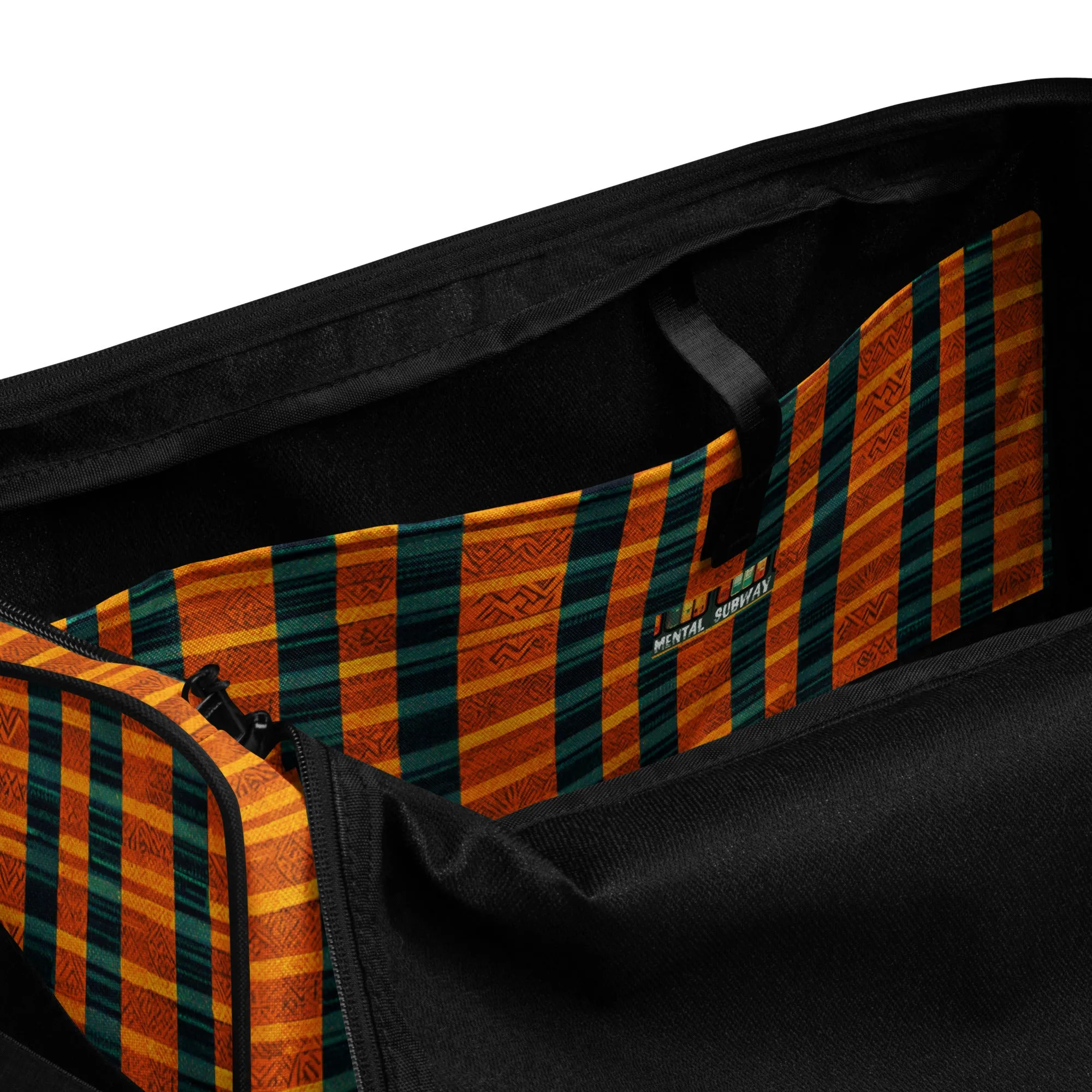 Teal & Tangerine Tapestry Duffle bag