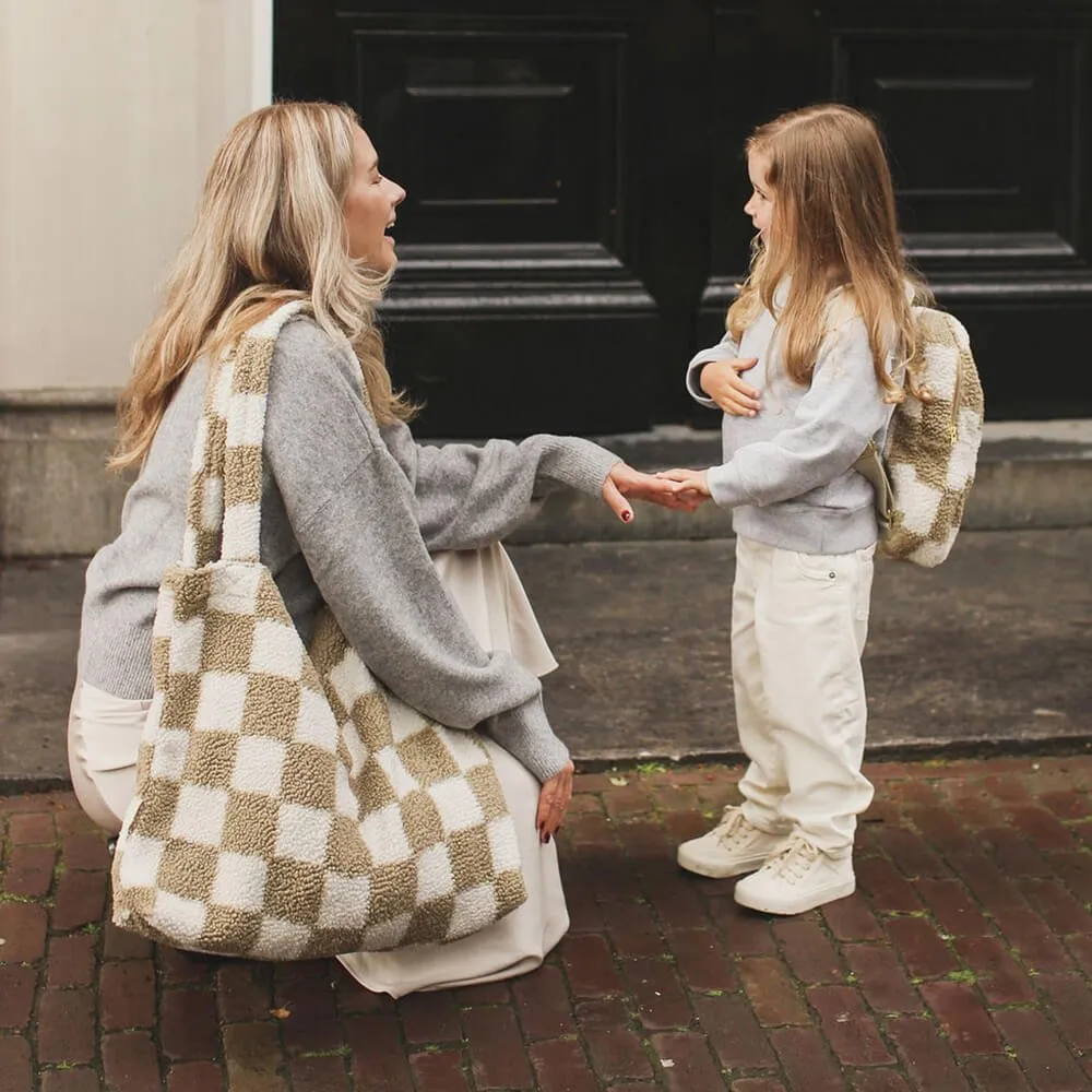 Teddy Mom Bag Checked - Studio Noos X Binibamba