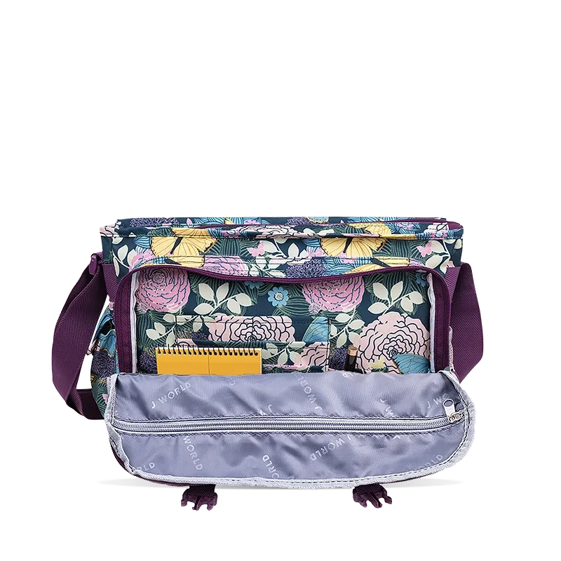 Terry Messenger bag in Secret Garden