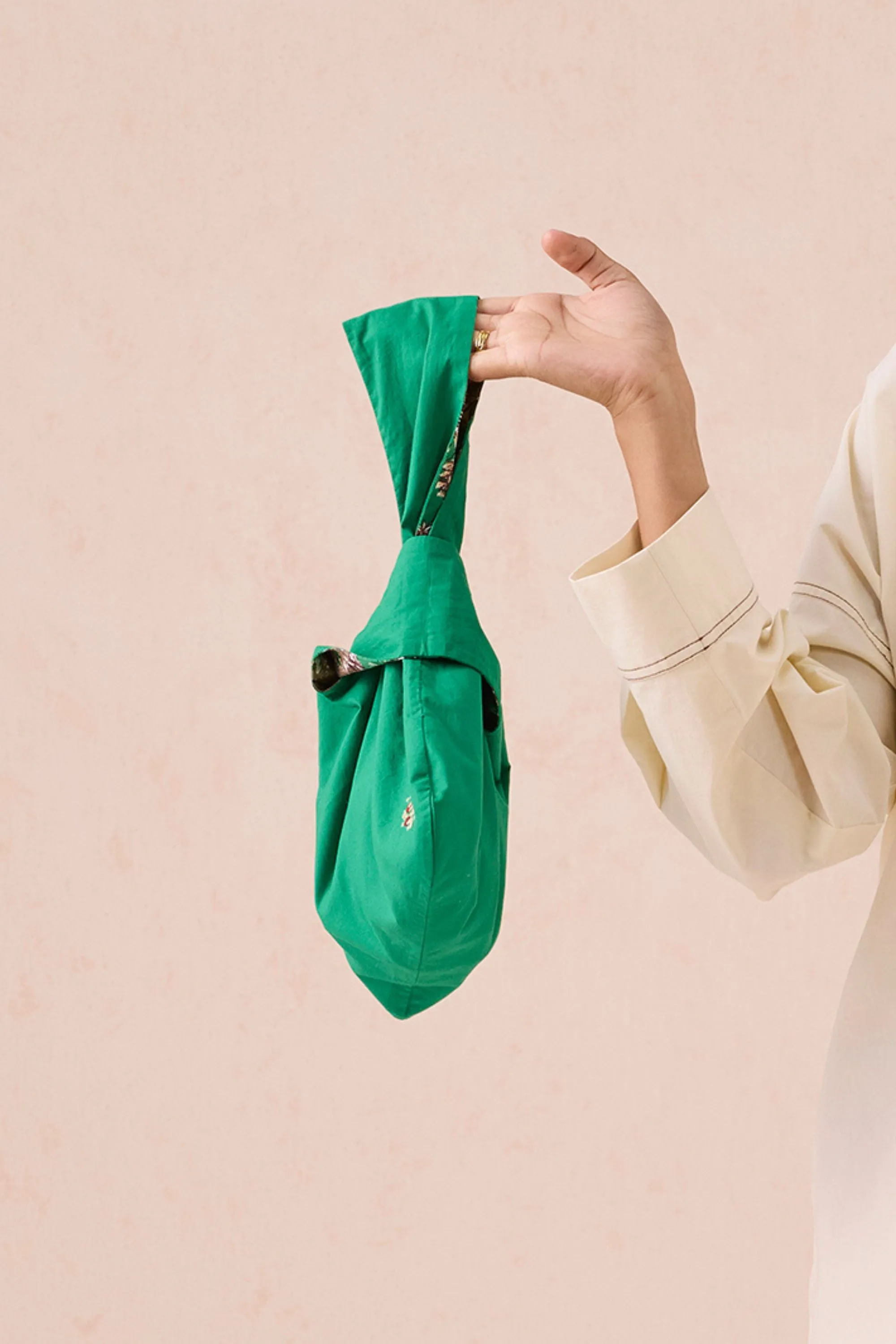 The Emerald Pine Overlap Upcycled Pouch