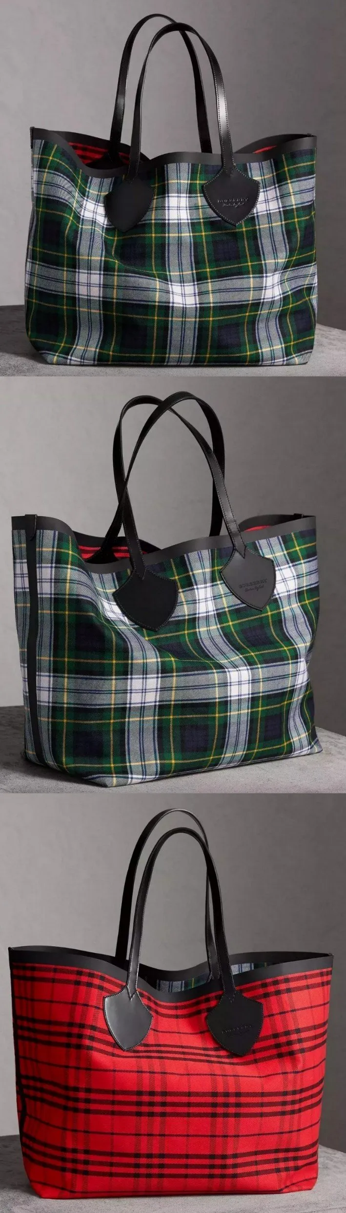 The Giant Reversible Tote in Tartan Cotton