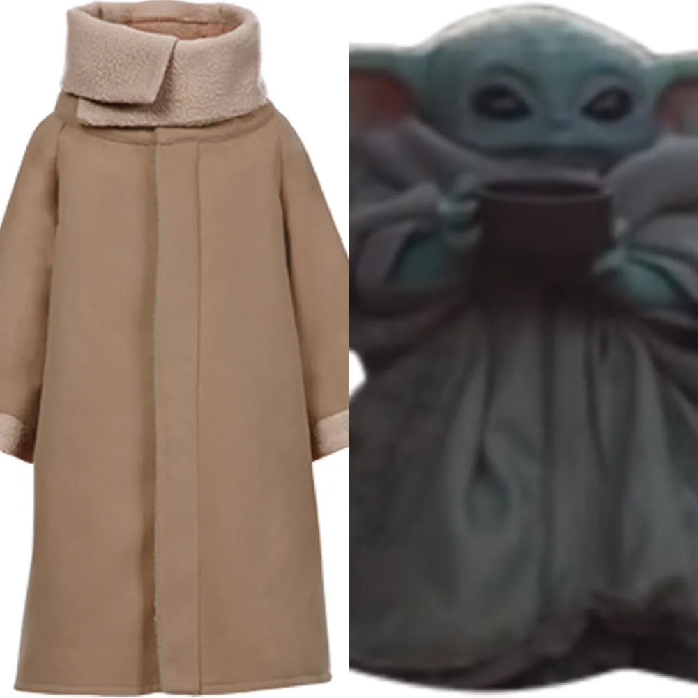 The Mando Fleece Lined Coat Baby Yoda Cosplay Costume
