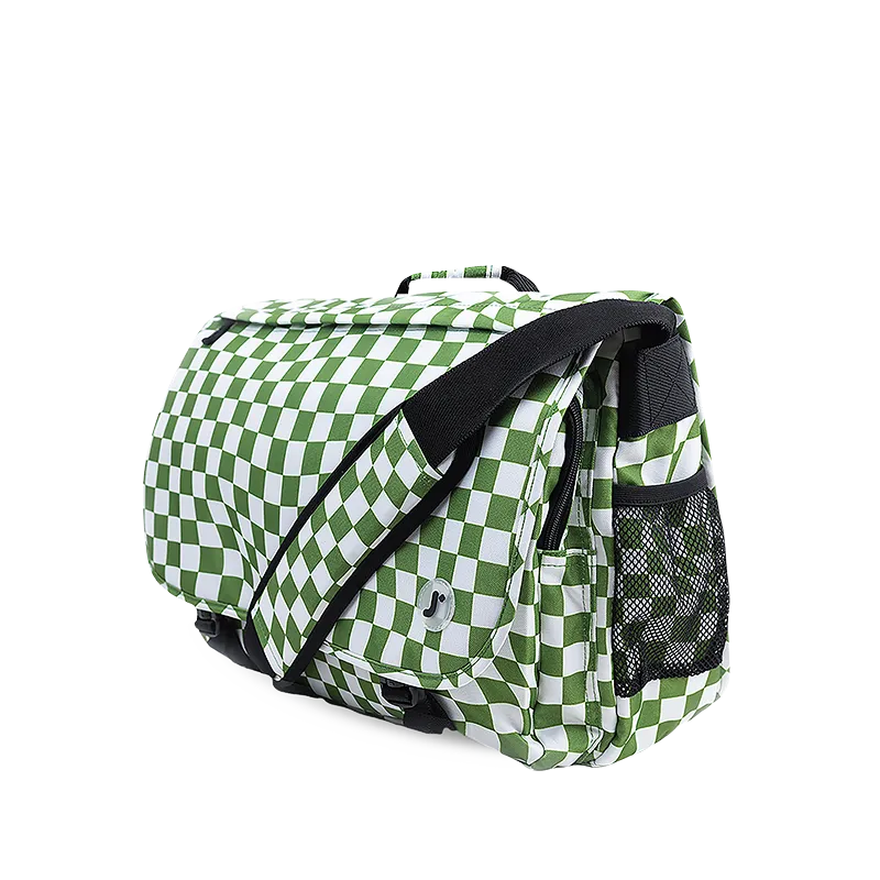 Thomas Laptop Messenger Bag in Matcha Checkers