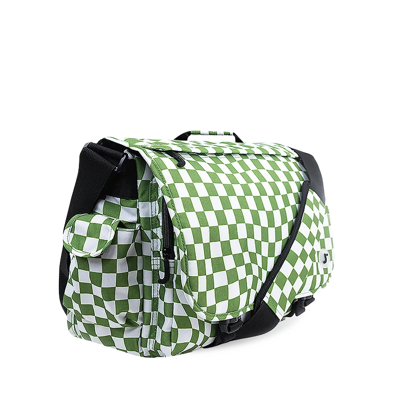 Thomas Laptop Messenger Bag in Matcha Checkers