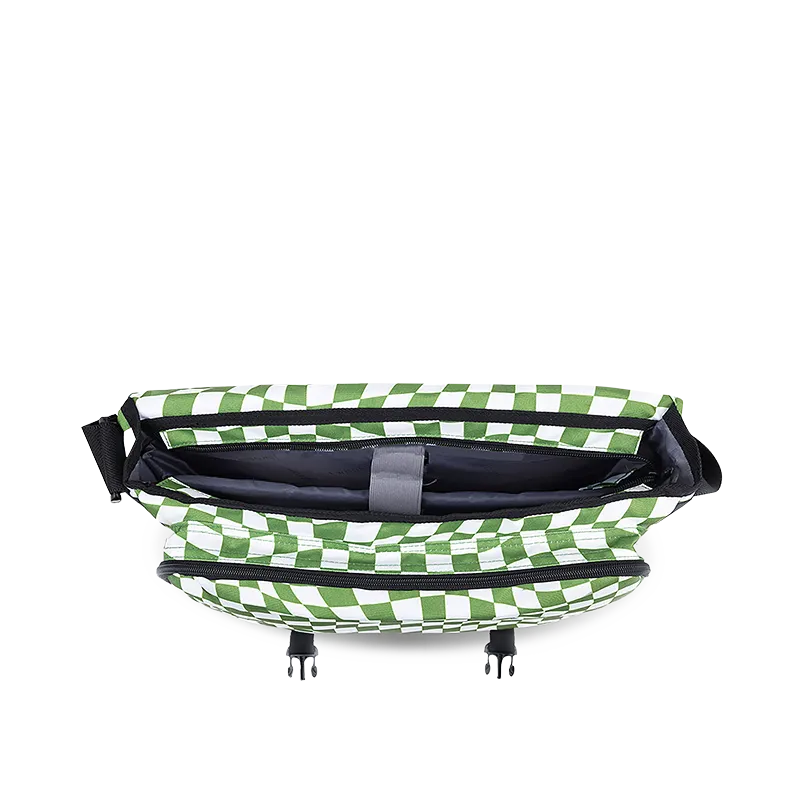 Thomas Laptop Messenger Bag in Matcha Checkers