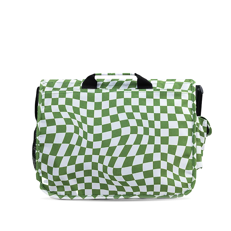 Thomas Laptop Messenger Bag in Matcha Checkers