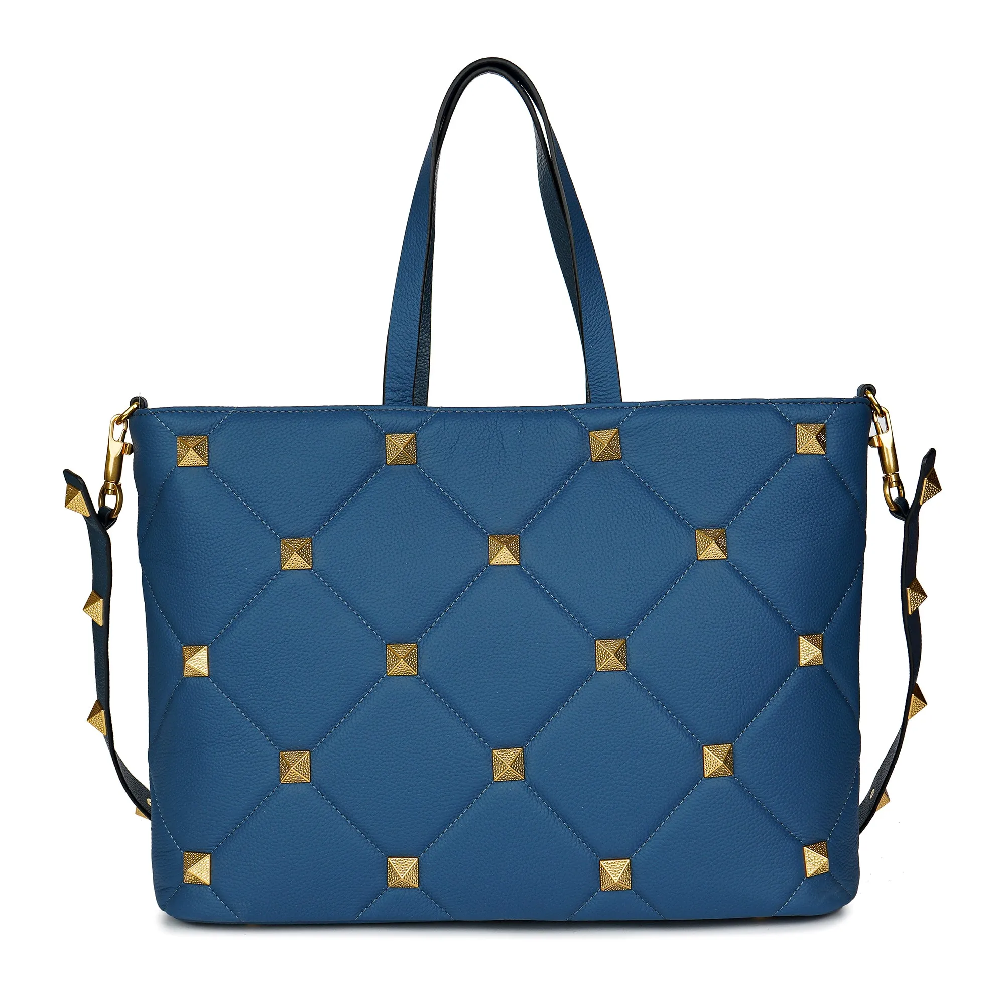 Tiffany & Fred Full Grain Quilted & Studded Large