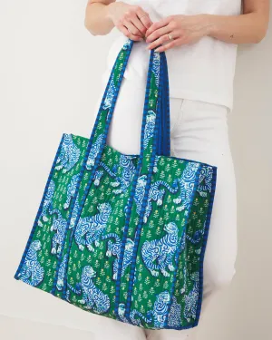 Tiger Queen - The Traveler Tote - Jade