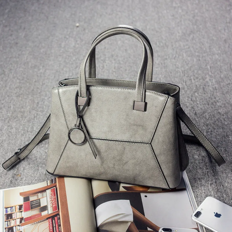 Top Grain Leather Satchel Bag, Stylish Women Handbag, Leather Lady Purse Gift For Her