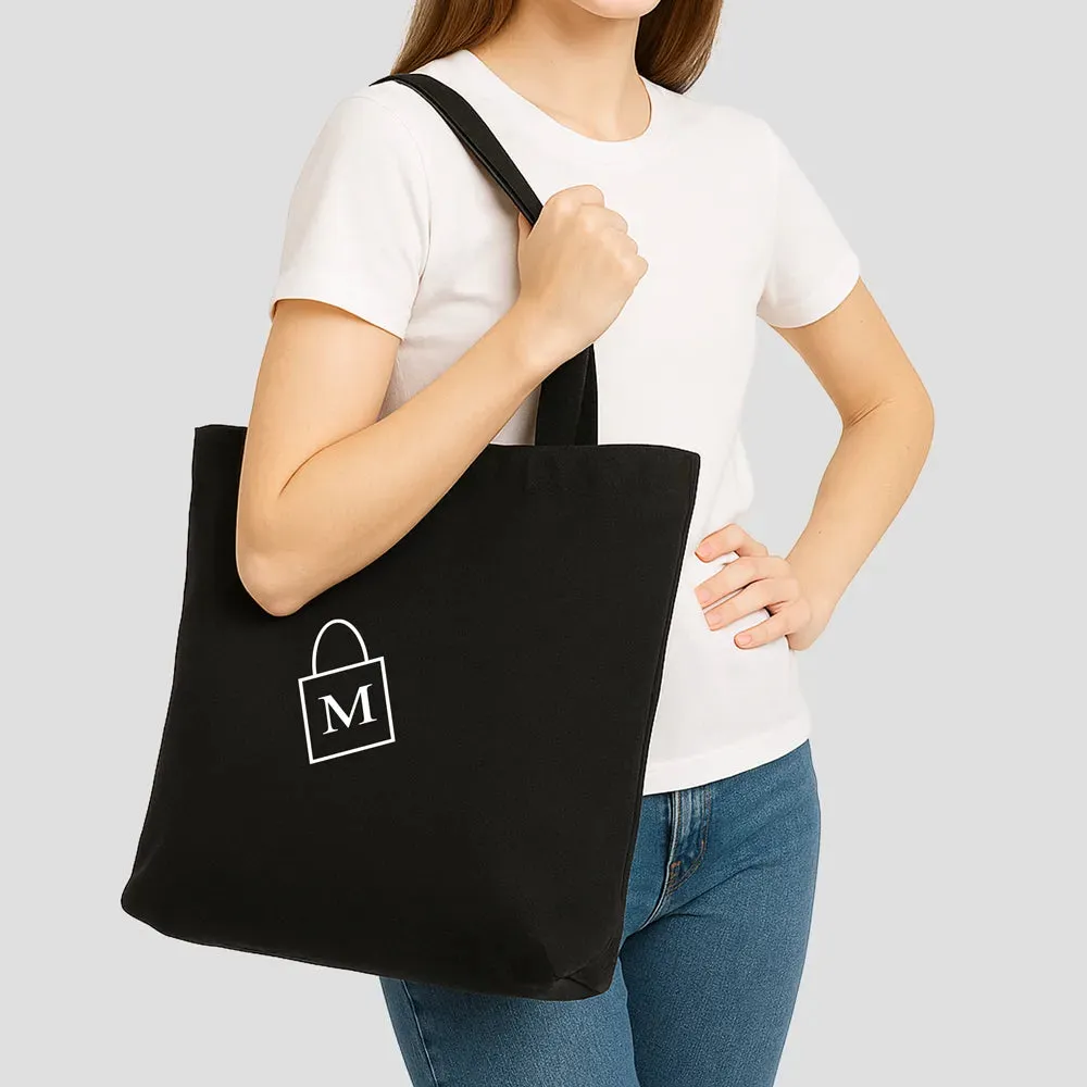Tote bag noir fermeture éclair