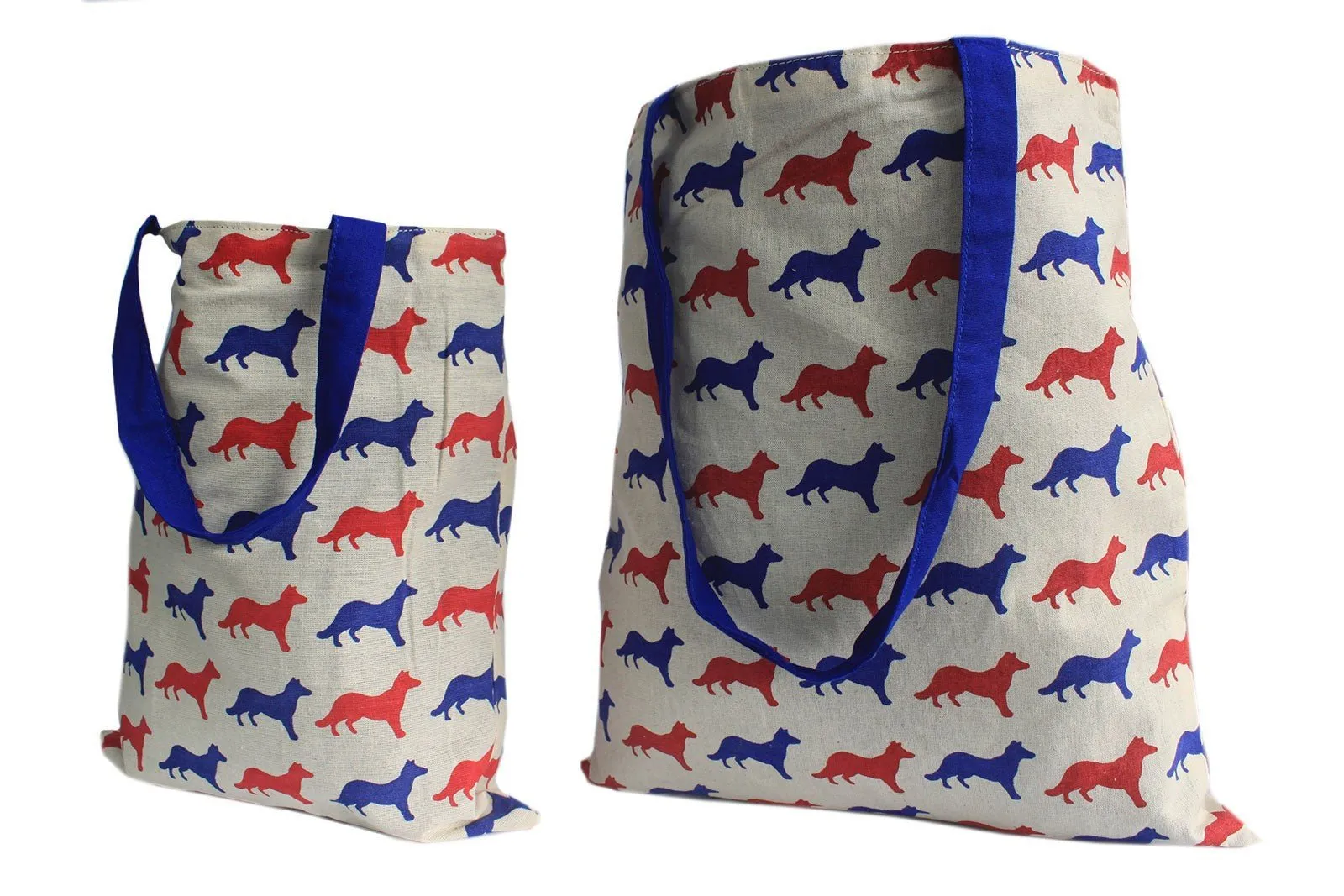 Tote Bag Reversible - Fox - Blue