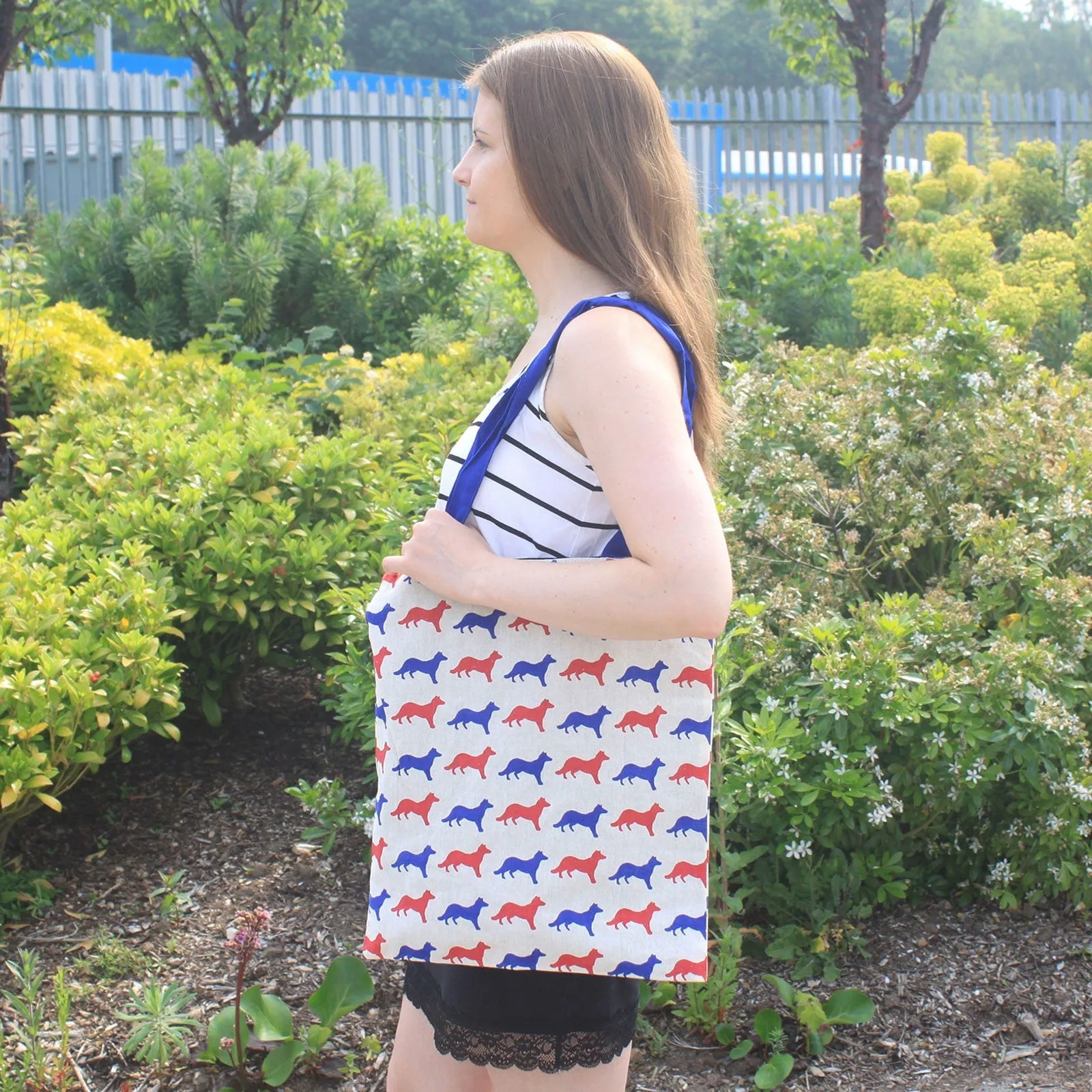 Tote Bag Reversible - Fox - Blue
