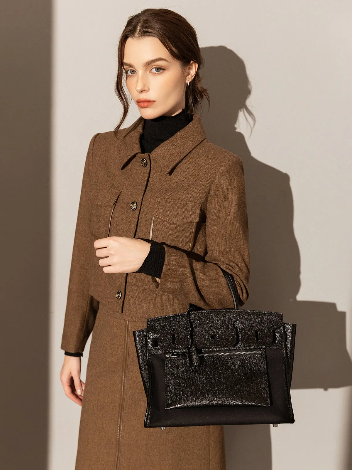 Tote Great savings Leather Bag Lyon Shockproof