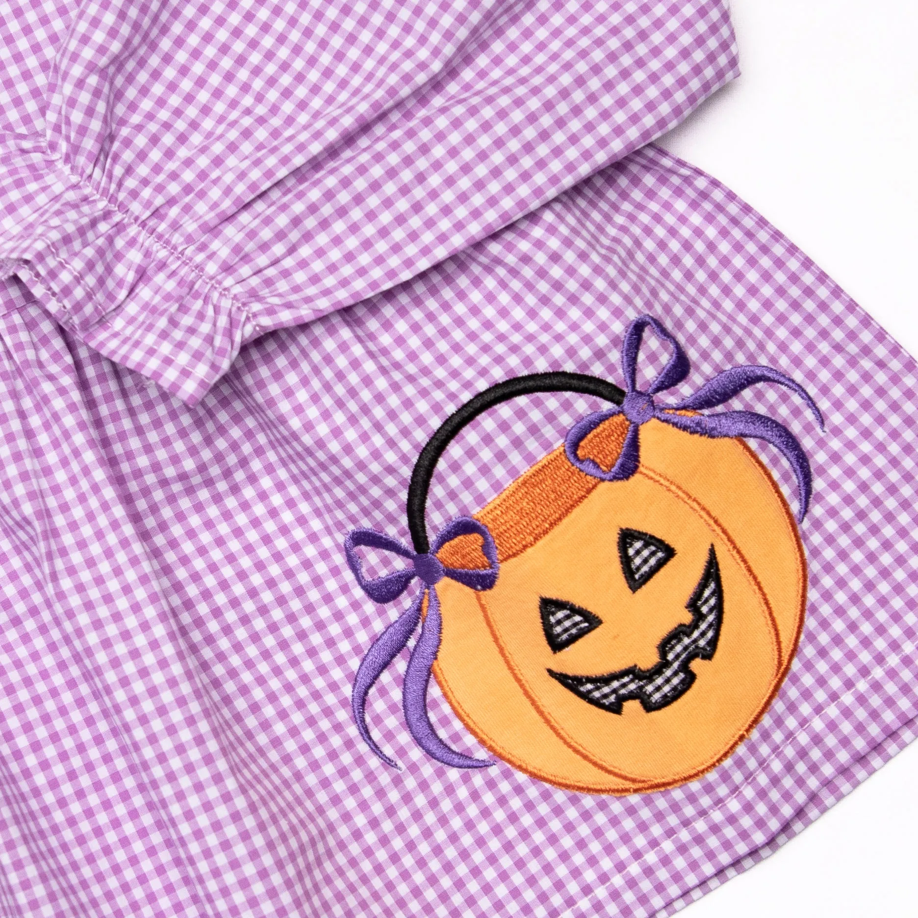 Treats not Tricks Applique Bloomer Set, Purple