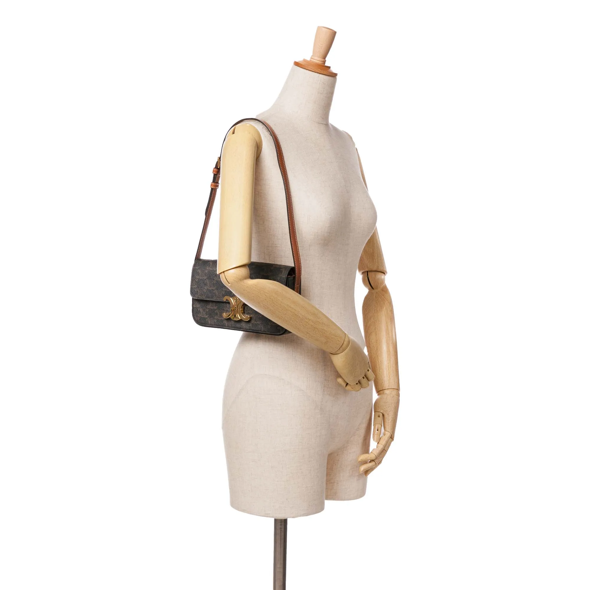 Triomphe Coated Canvas Claude Shoulder Bag
