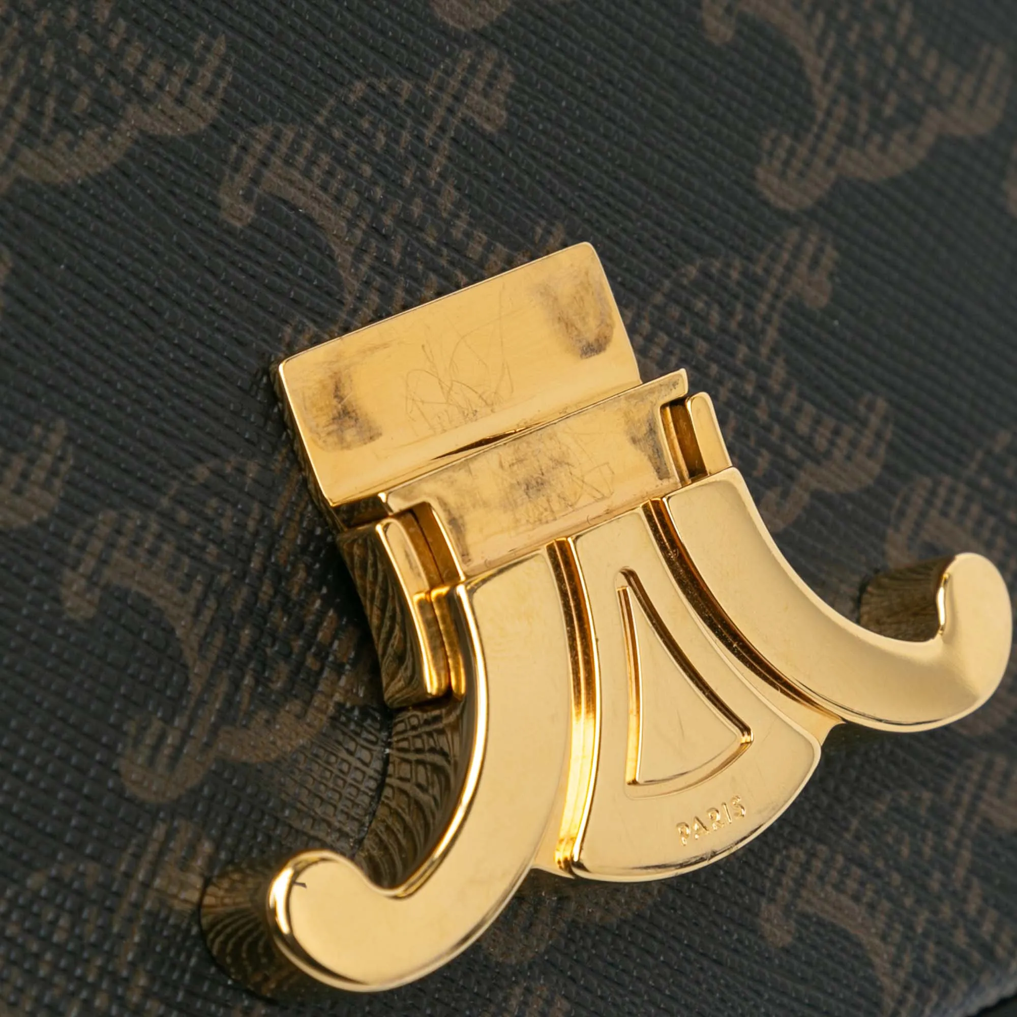 Triomphe Coated Canvas Claude Shoulder Bag