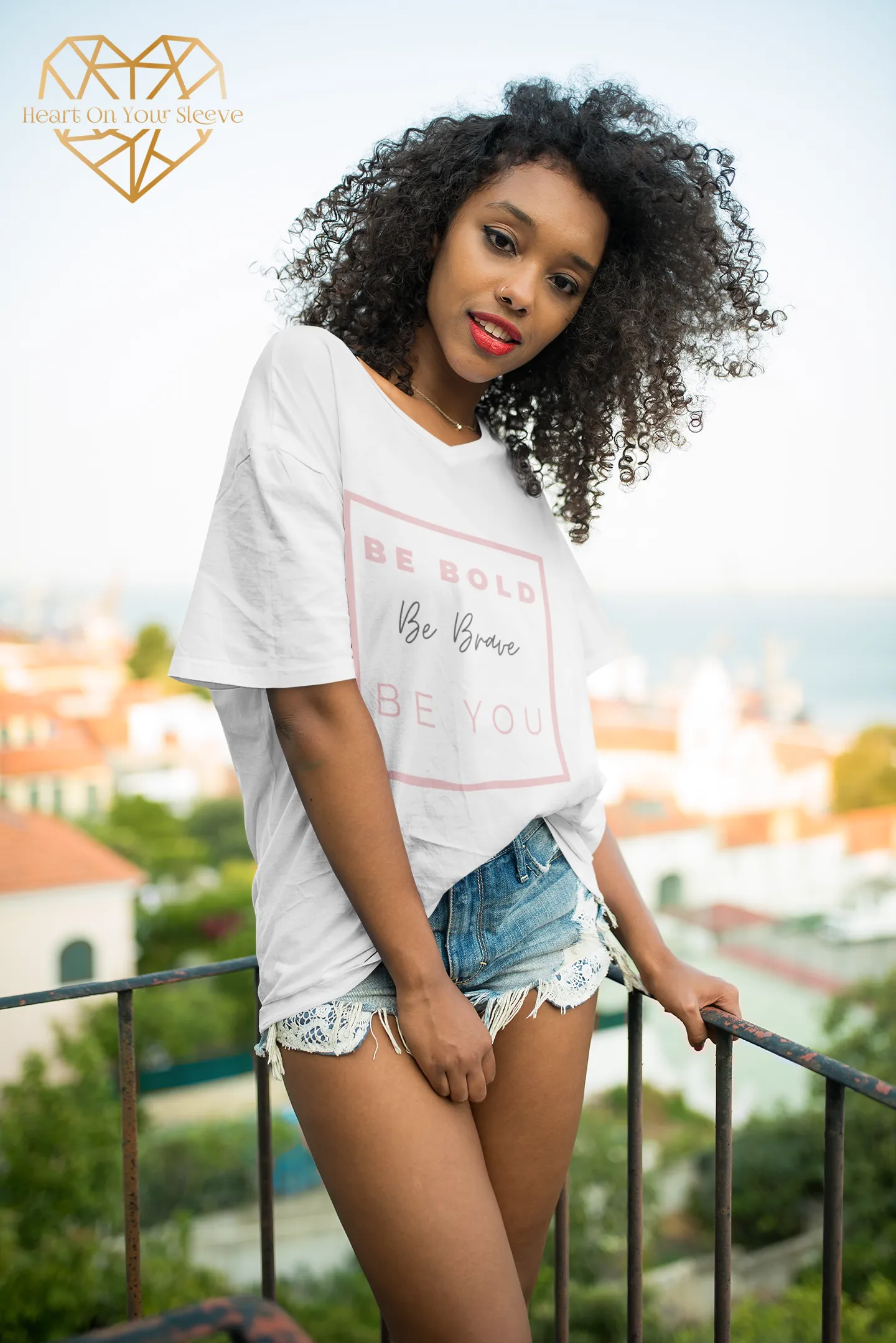 Triple B Wht - Ladies' V-Neck T-Shirt