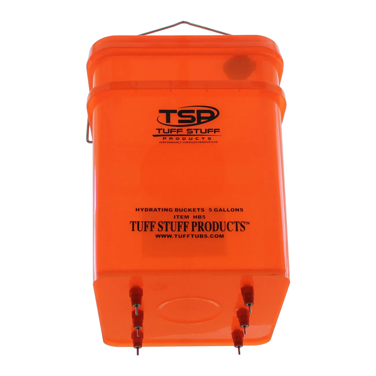 Tuff Stuff poultry hydrating bucket - 5gal w/ 6 mini nipples