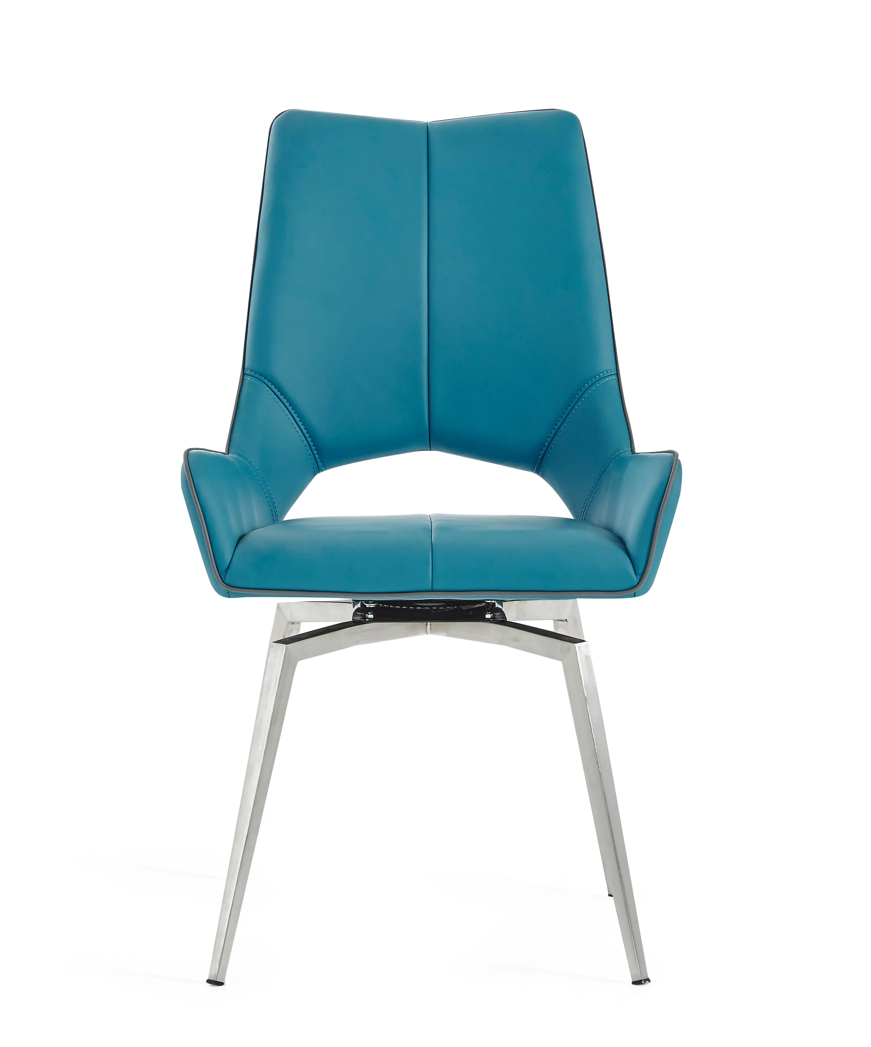 Turquoise Set Of 2 Swivel Dining Chairs