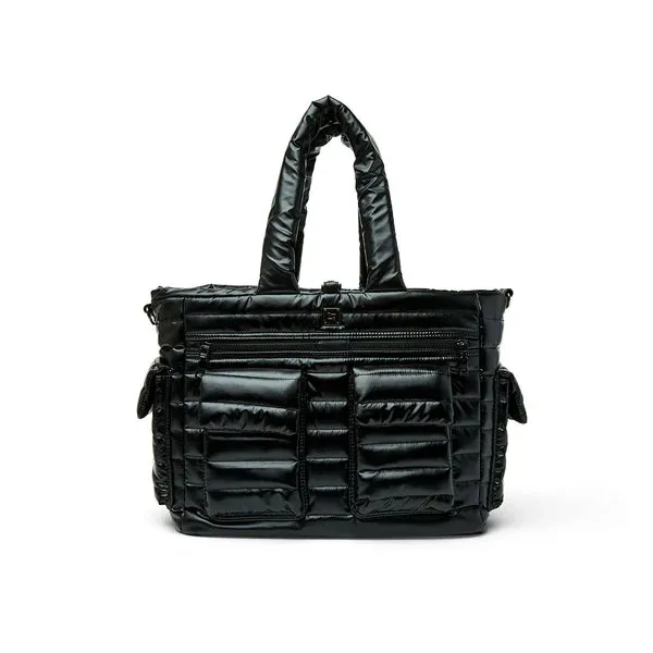 Two Faced Reversible Tote Pearl Black