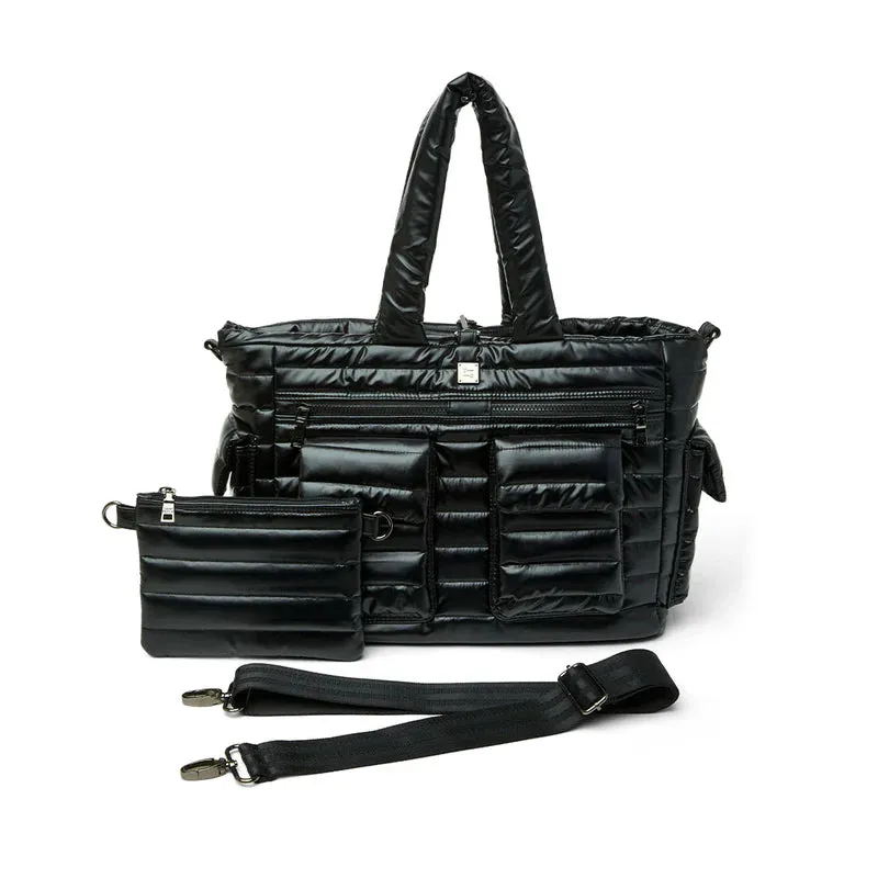 Two Faced Reversible Tote Pearl Black
