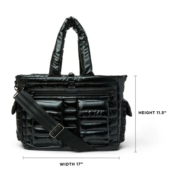 Two Faced Reversible Tote Pearl Black