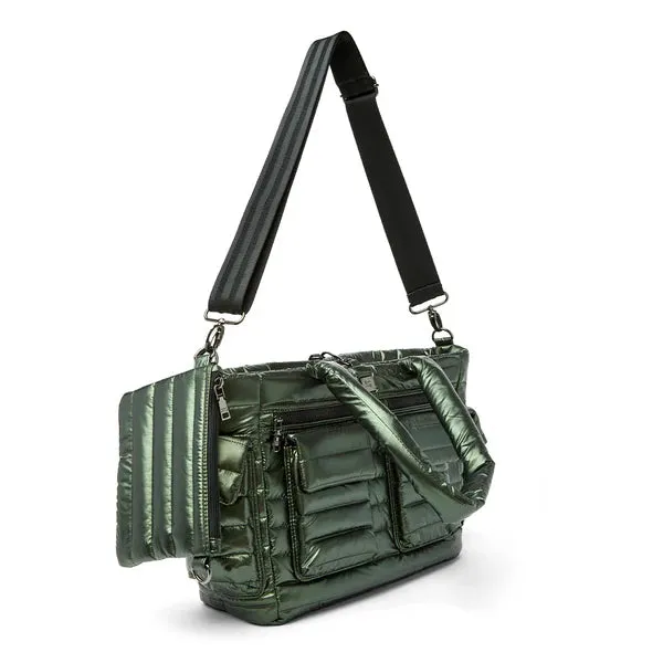 Two Faced Reversible Tote Pearl Olive