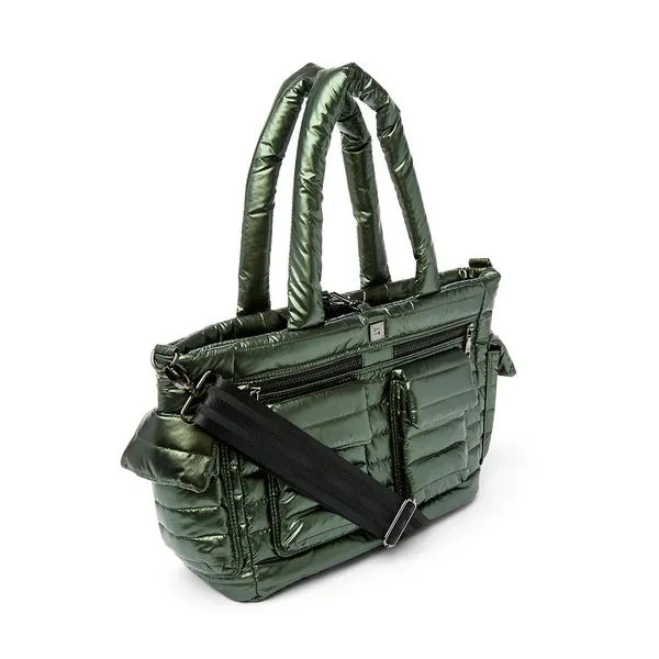Two Faced Reversible Tote Pearl Olive