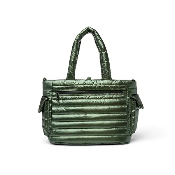Two Faced Reversible Tote Pearl Olive