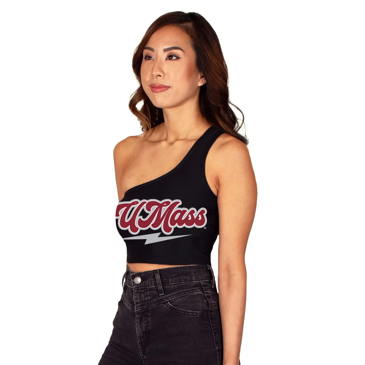 UMass Lightning One Shoulder Top
