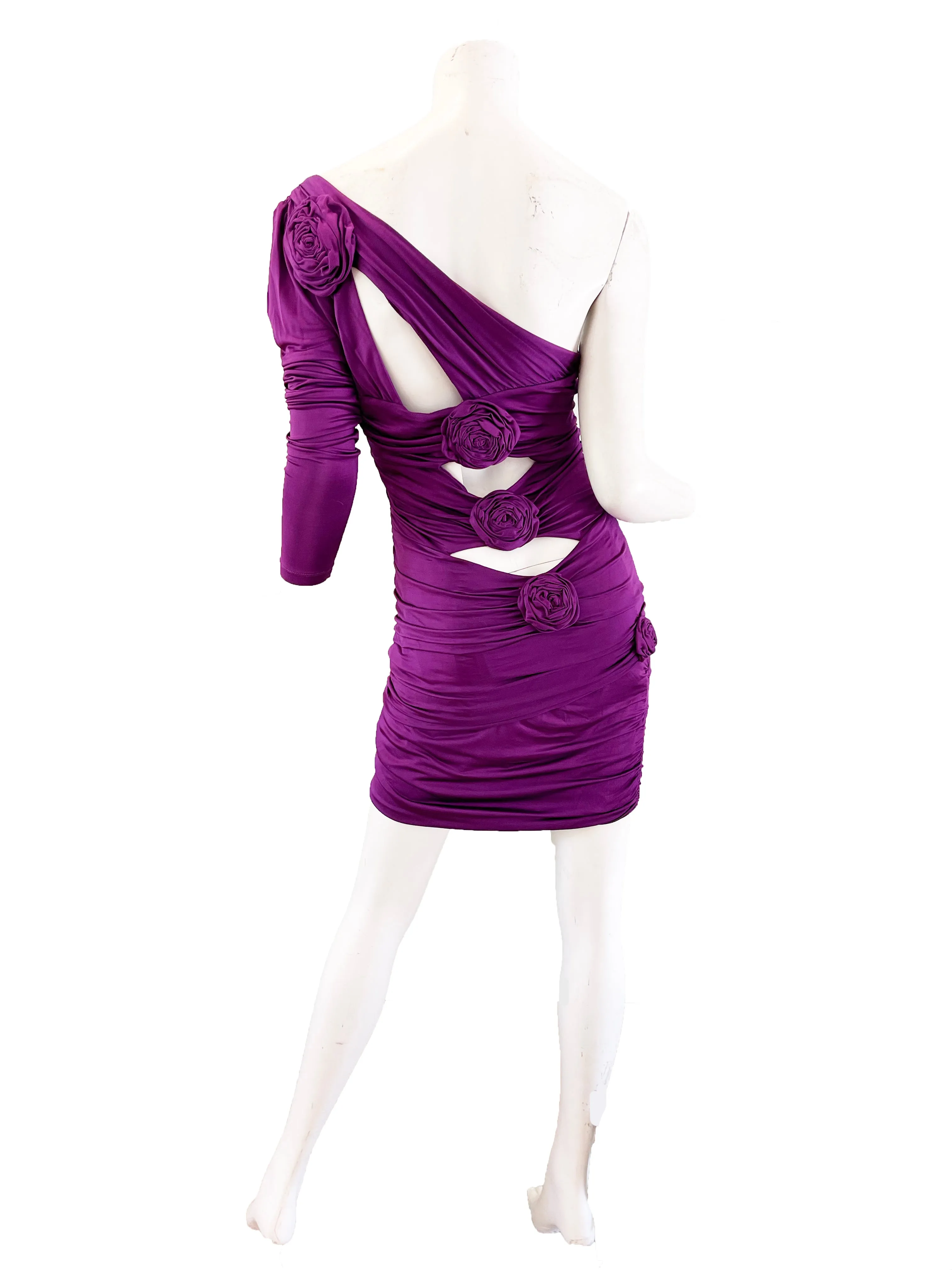 UNGARO one shoulder dress