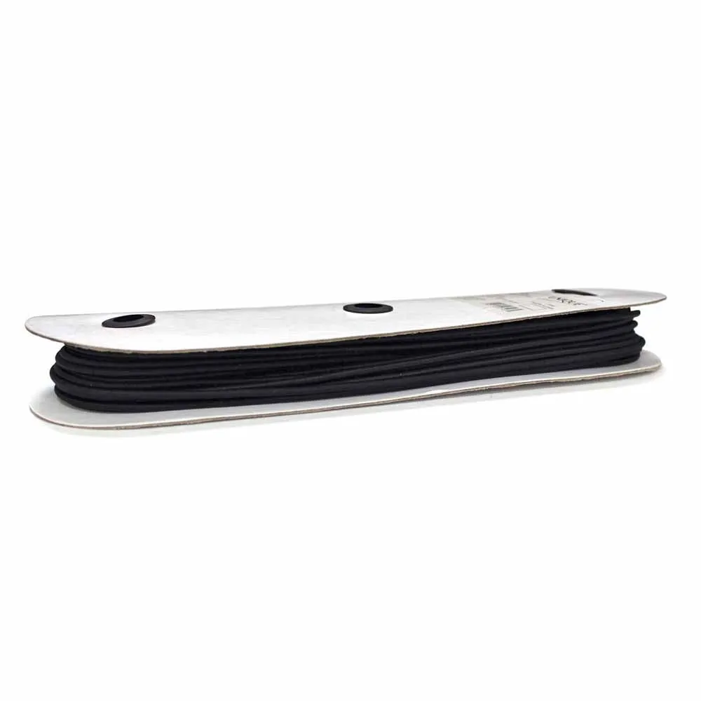 UNIQUE Elastic Cord - 1/8" - 3.2mm - Black - 1 Metre 2042775